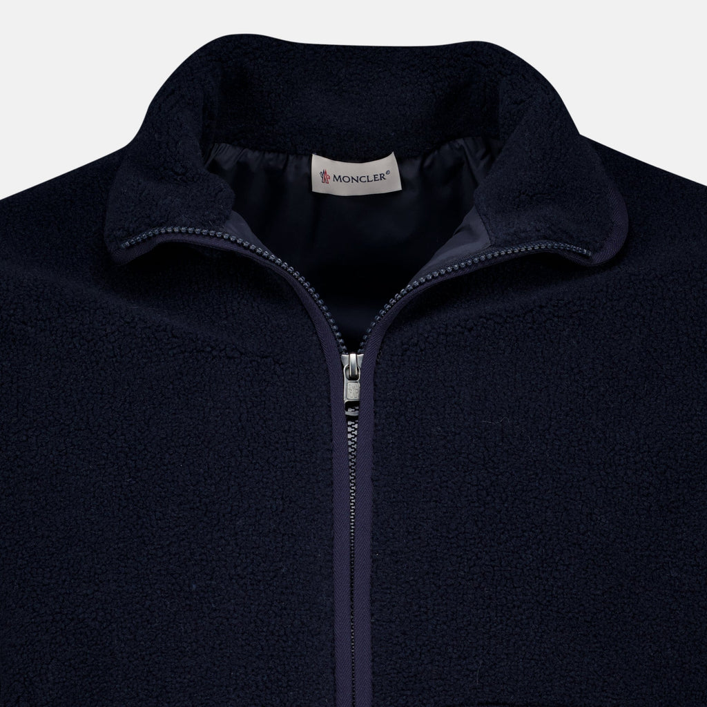 Chaqueta azul marino con cremallera