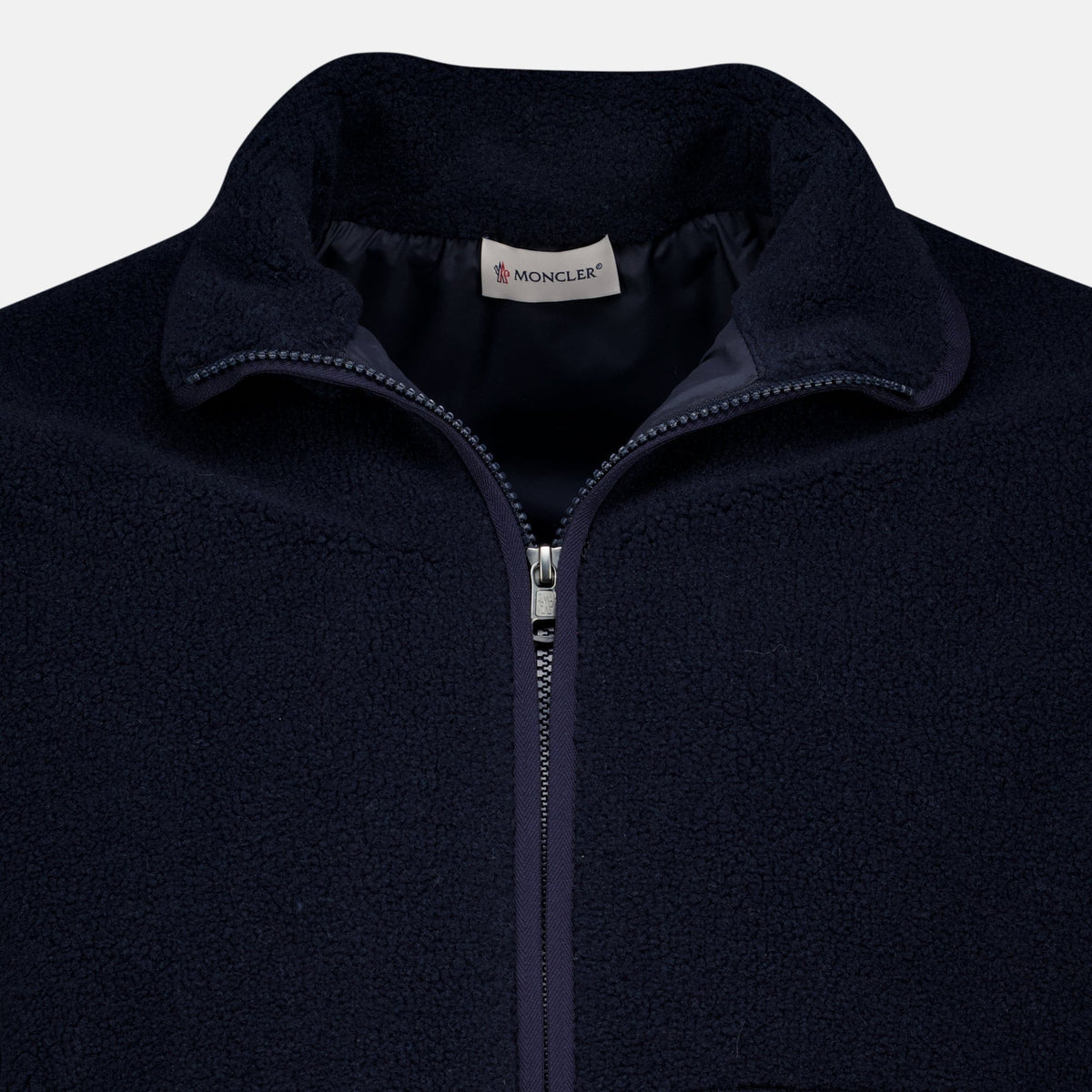Chaqueta azul marino con cremallera