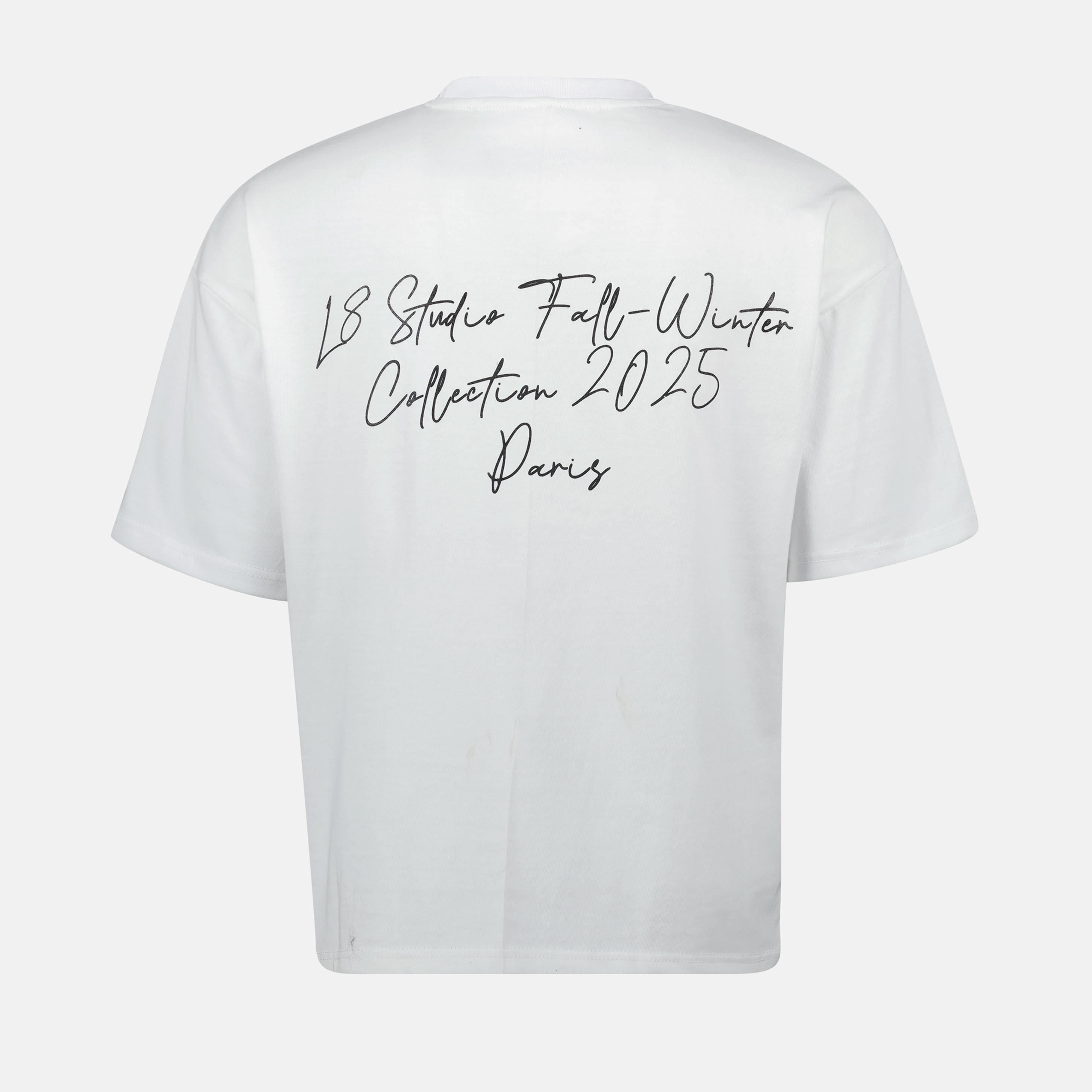 Image of Socrate White T-Shirt by L8 Studio for Men - Season Spring-Summer 2025 - Back View