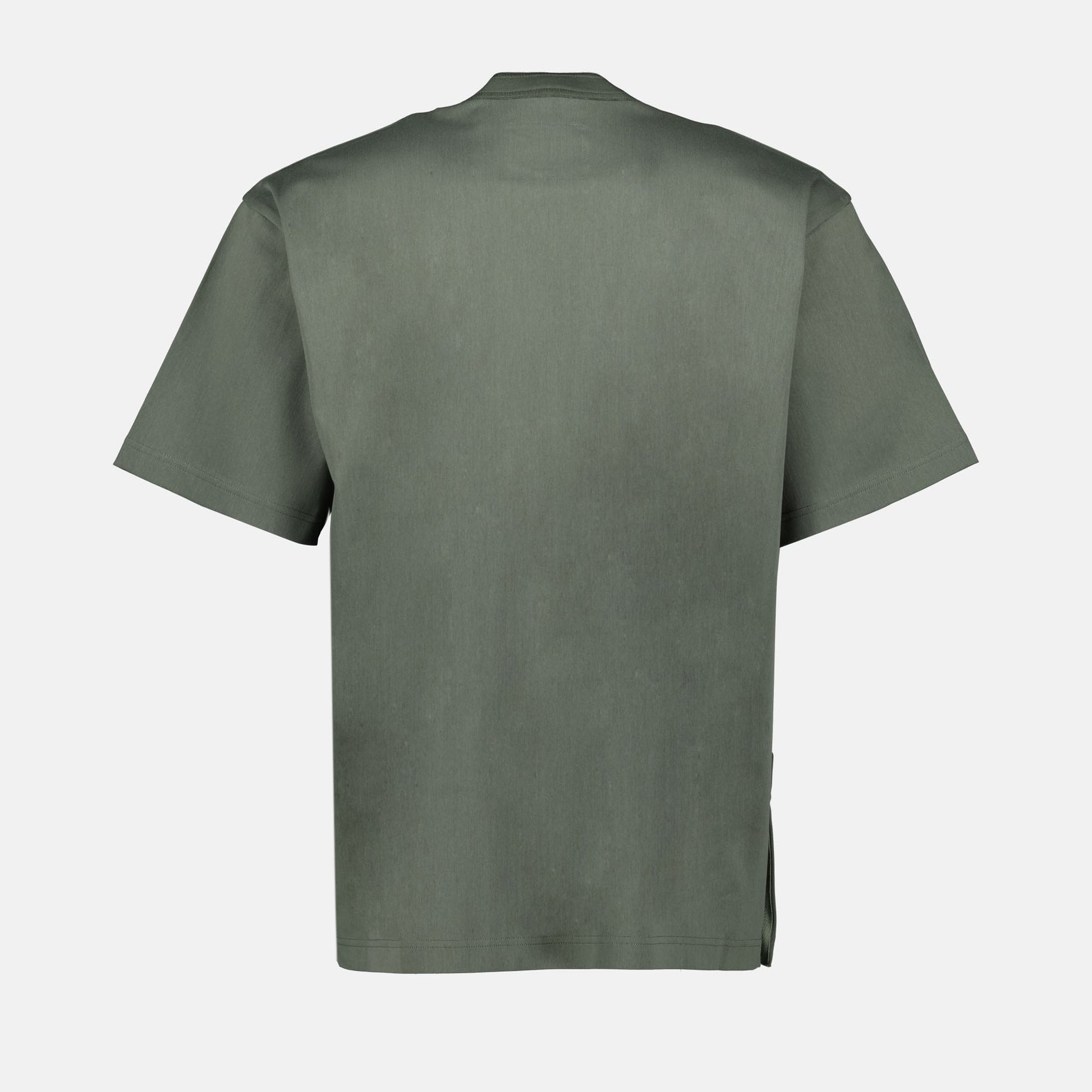 Sacai Green Pocket T-shirt, luxury T-shirt, cotton jersey T-shirt, Autumn-Winter 2024, designer T-shirt