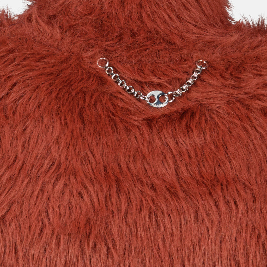 Sweater Efeito Pêlo Sintético Castanho