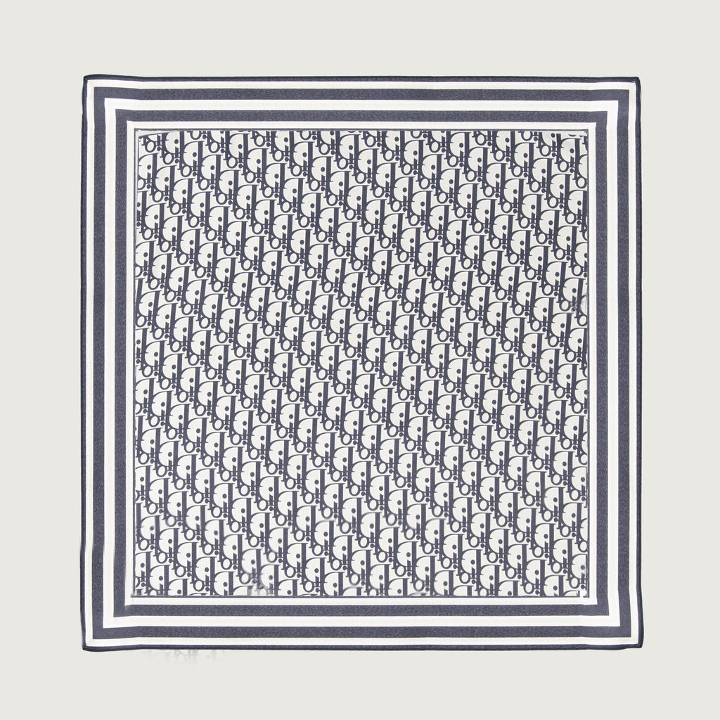 silk bandana, Oblique pattern, autumn-winter accessory, men's accessories, luxury silk scarf