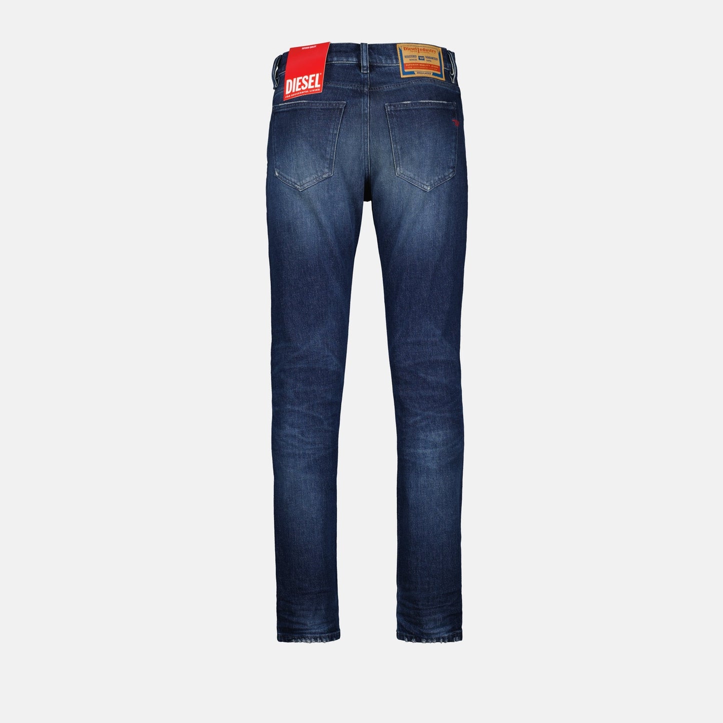 Diesel jeans, slim fit jeans, distressed jeans, blue denim jeans, luxury jeans