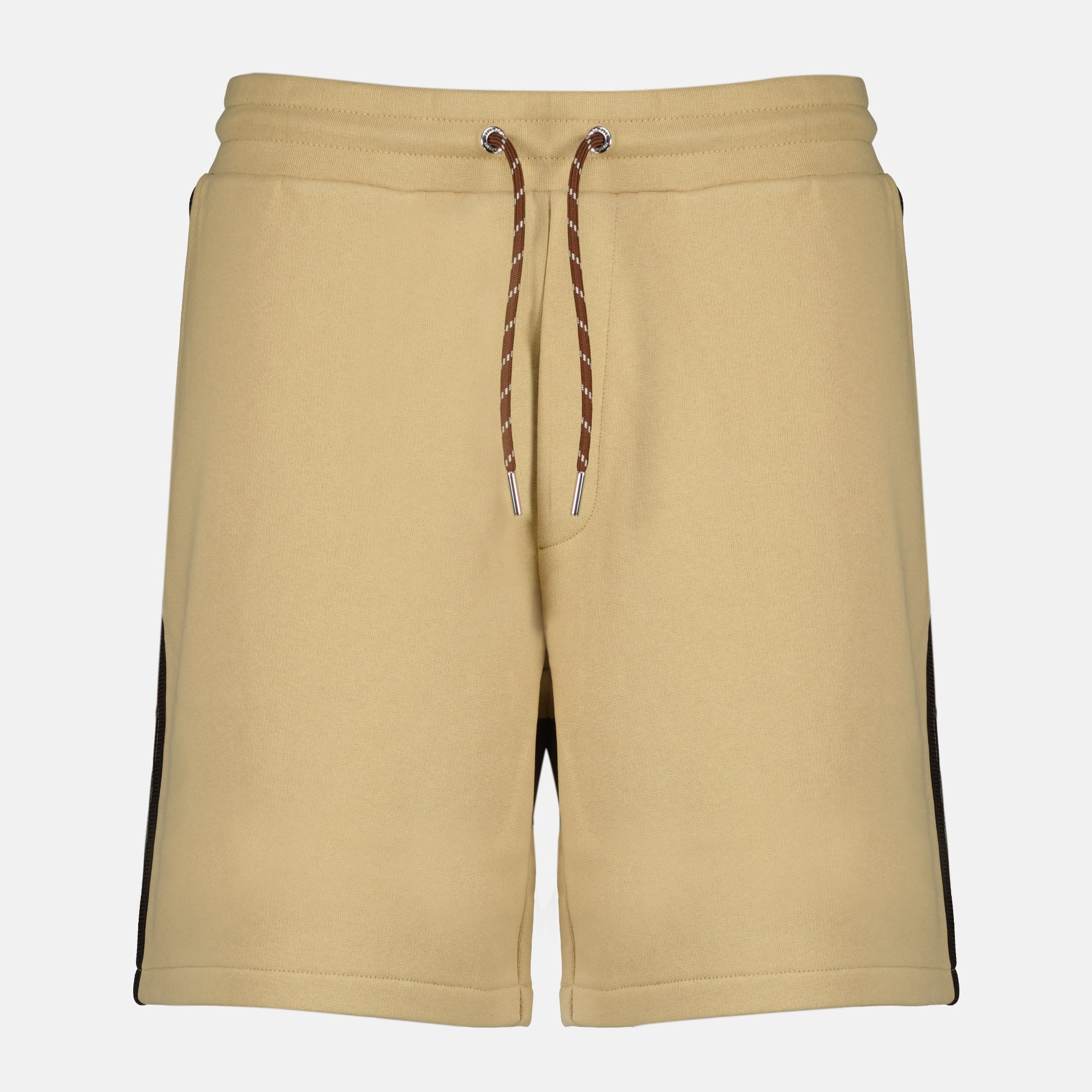 Image of Beige Cotton Shorts by Moncler for Men - Season Spring-Summer 2026 - Front View