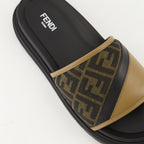 Fendi sandals, Diagonal Sandals, luxury footwear, calf leather sandals, non-slip sandals