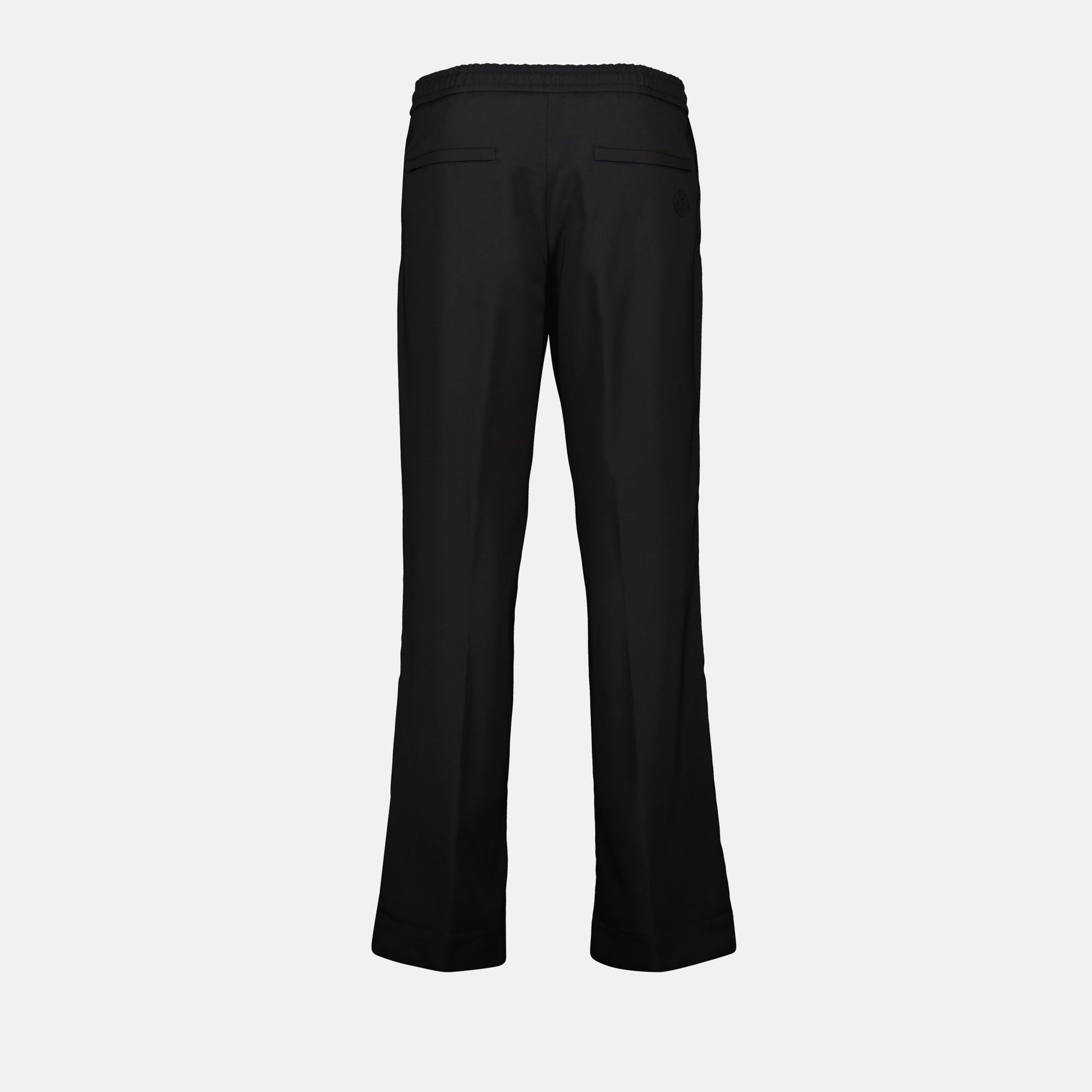 black jogger pants, Moncler pants, straight fit joggers, designer jogger pants, Autumn-Winter 2024