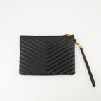 Saint Laurent pouch, leather accessory, Cassandre pouch, designer leather bag, luxury accessories