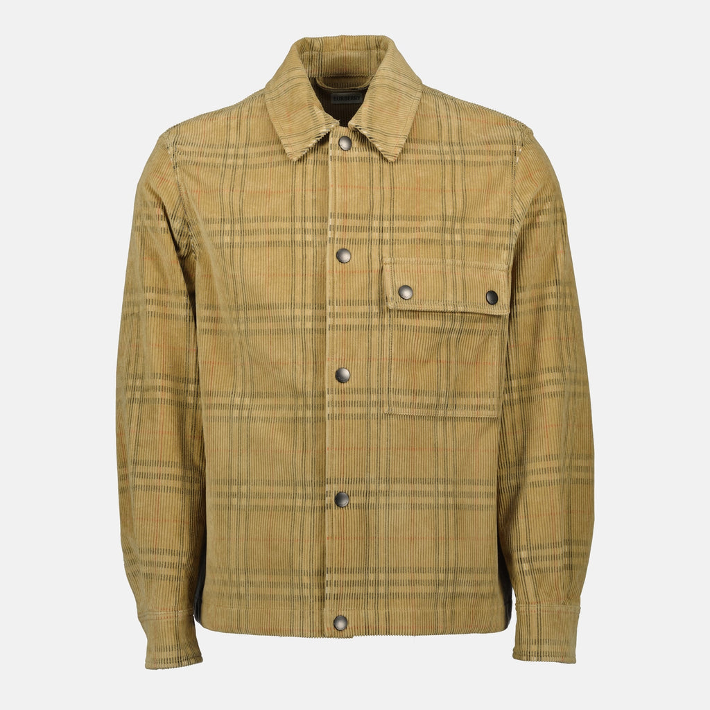Burberry jacket, corduroy jacket, check pattern jacket, men's outerwear, Autumn-Winter collection