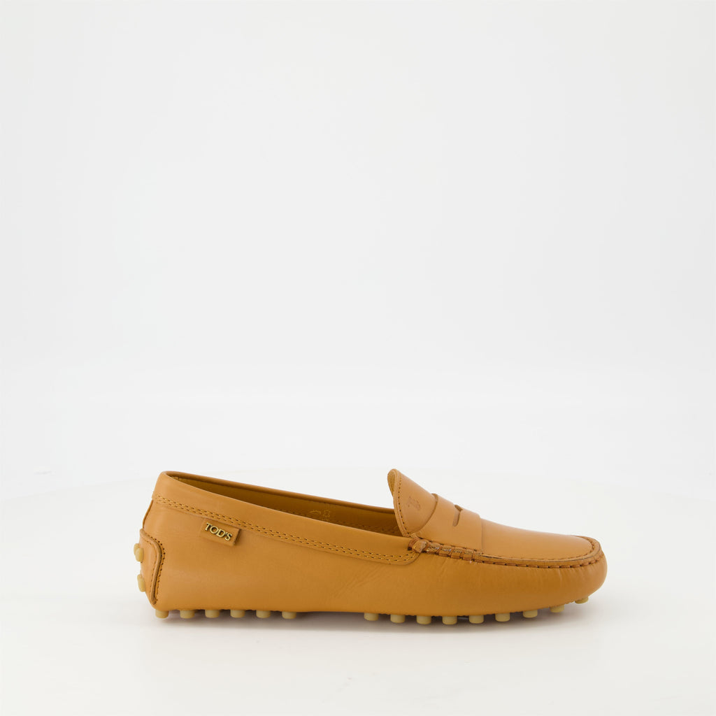 Tod's loafers, Gommino loafers, leather footwear, luxury loafers, brown leather shoes