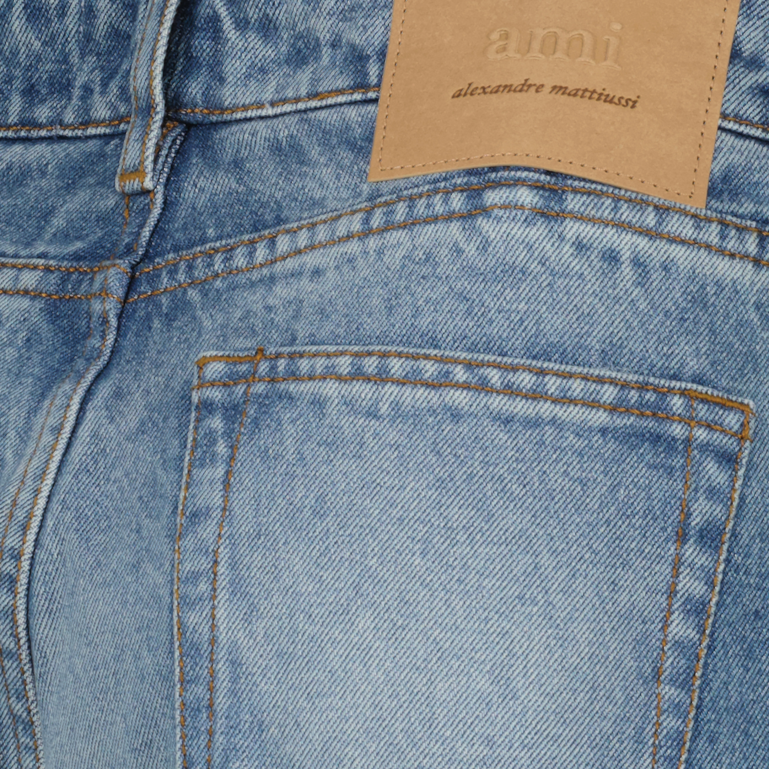 flared jeans, light denim, AMI Paris, high waist jeans, women's fashion