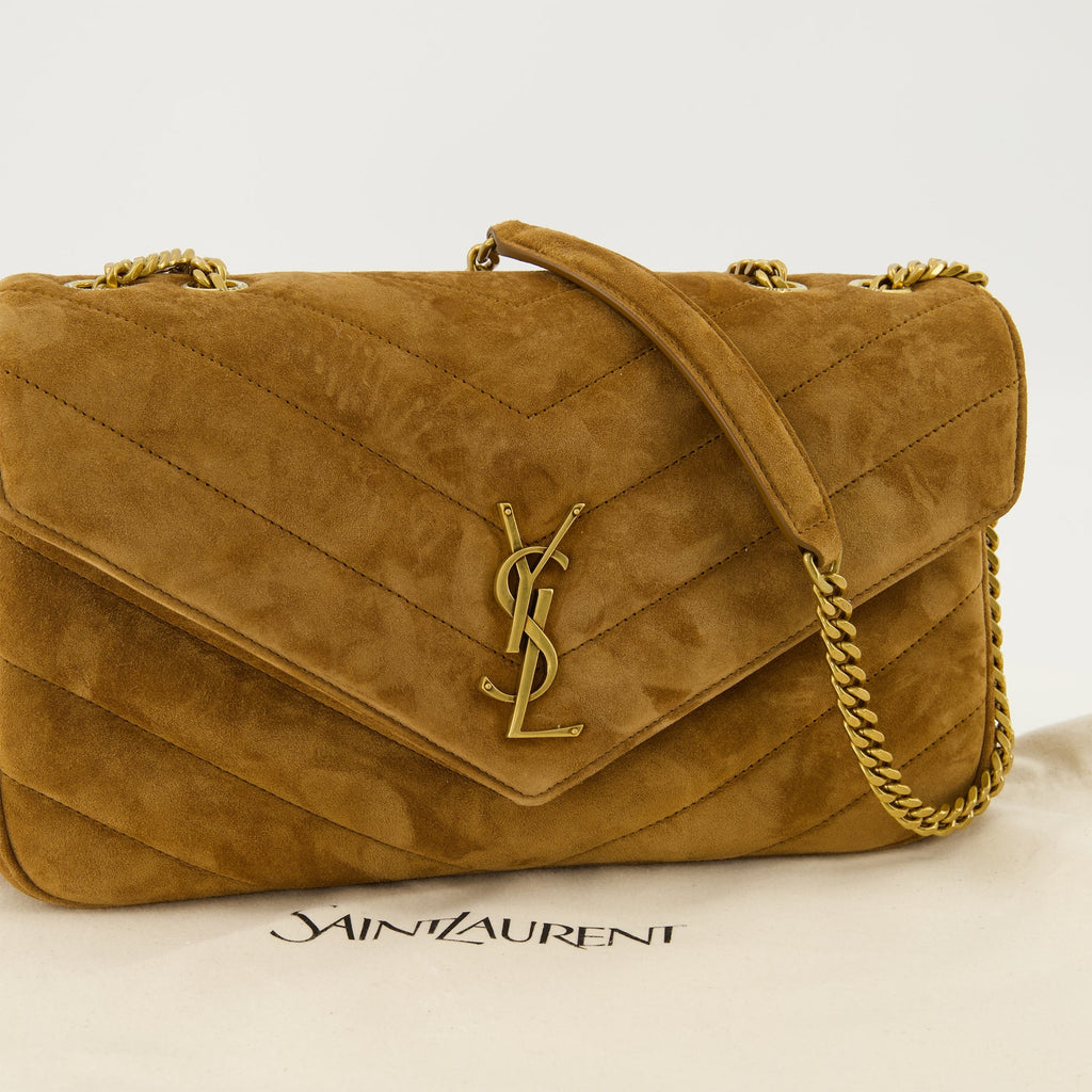 Loulou Medium スエードショルダーバッグ