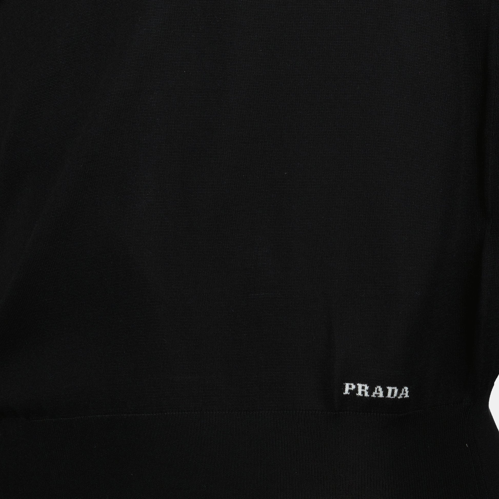 black silk polo, Prada, men's polo shirt, classic polo, luxury apparel