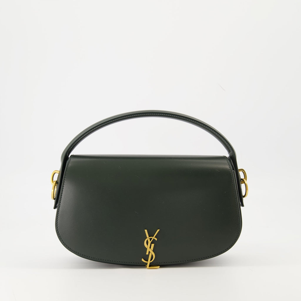 Immagine della Borsa Voltaire Verde Scuro di Saint Laurent per Donne - Stagione Autunno-Inverno 2025 - Vista Frontal