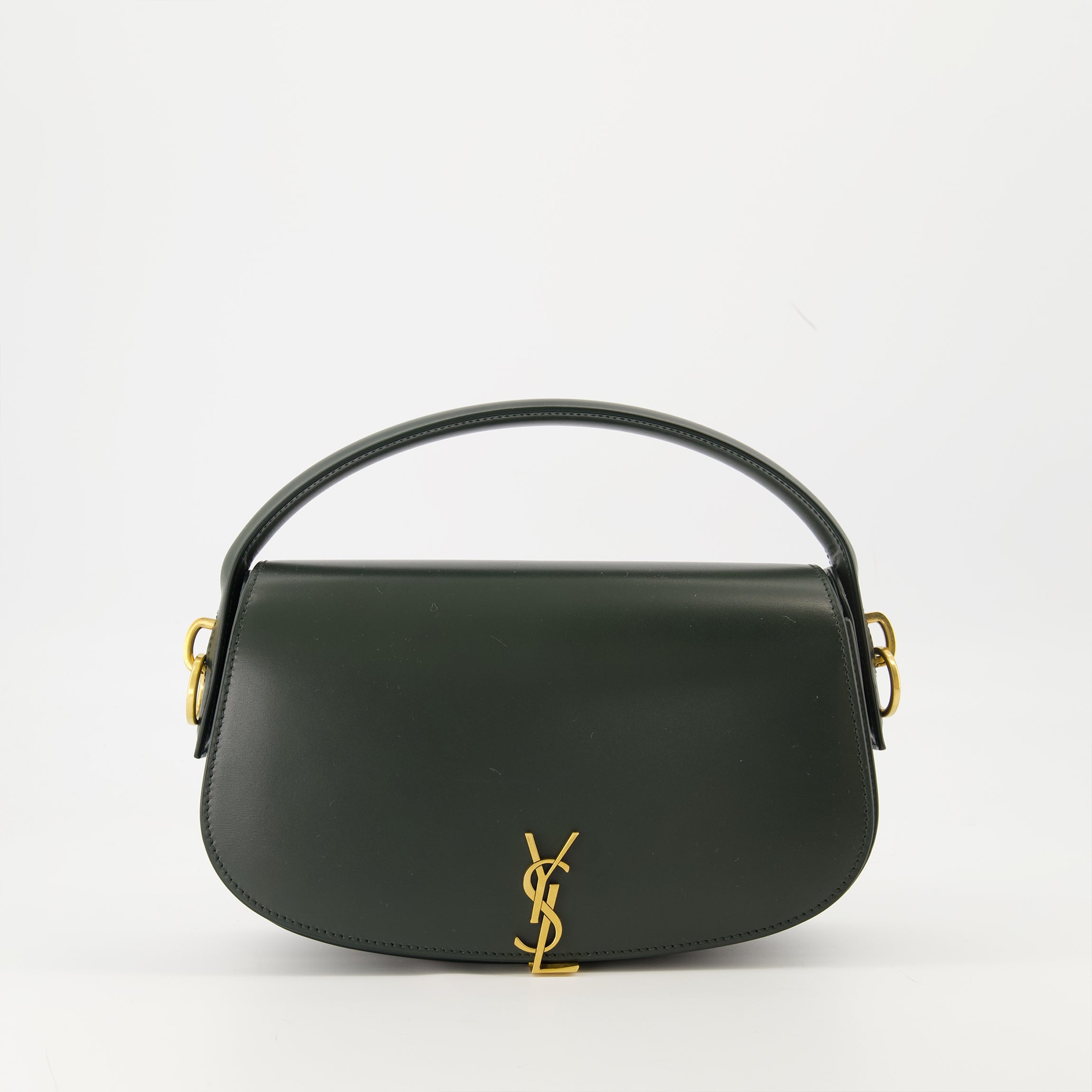 Saint Laurent, Voltaire bag, dark green bag, calf leather bag, luxury accessories