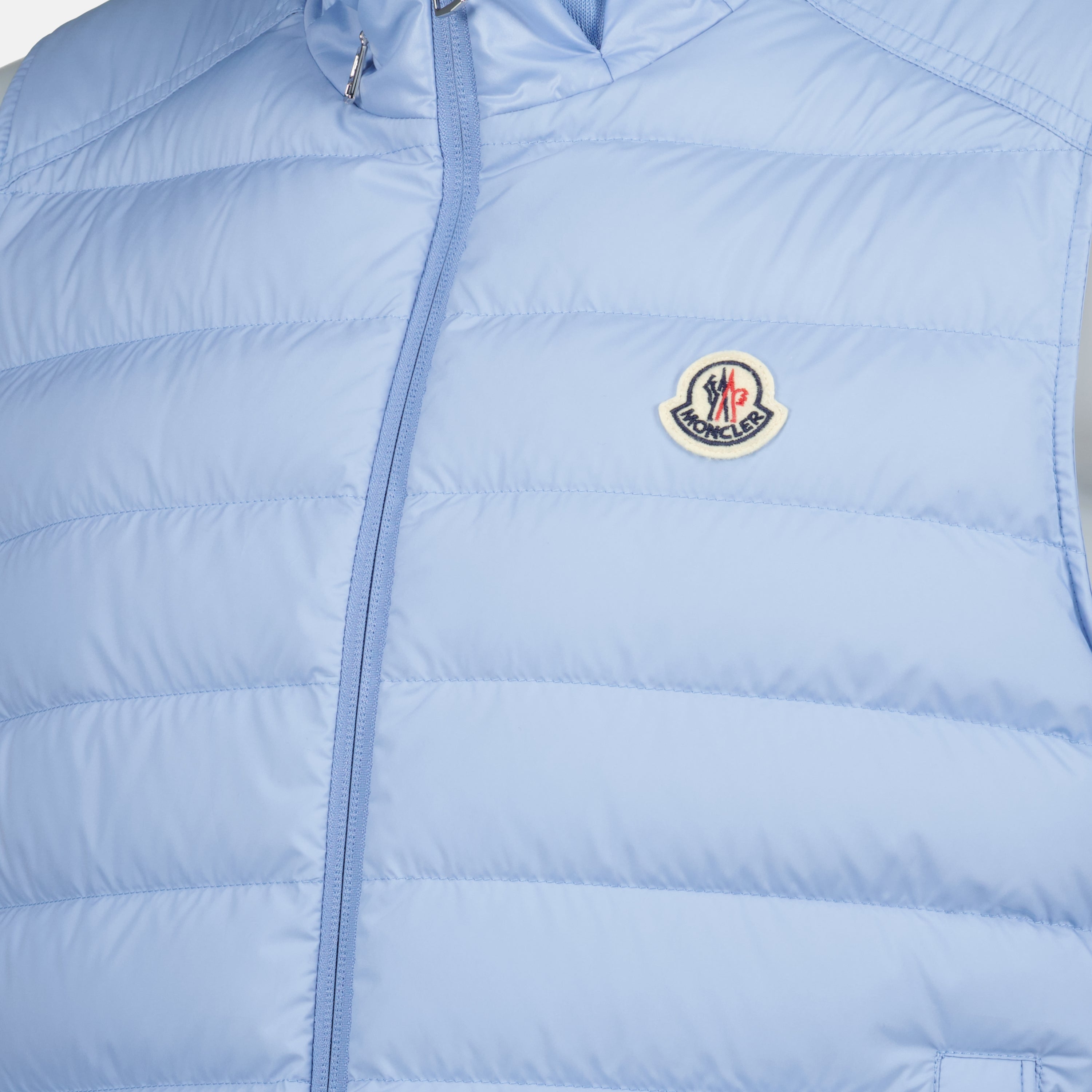 sleeveless down jacket, blue down jacket, Moncler jacket, Bourget down vest, men's vest