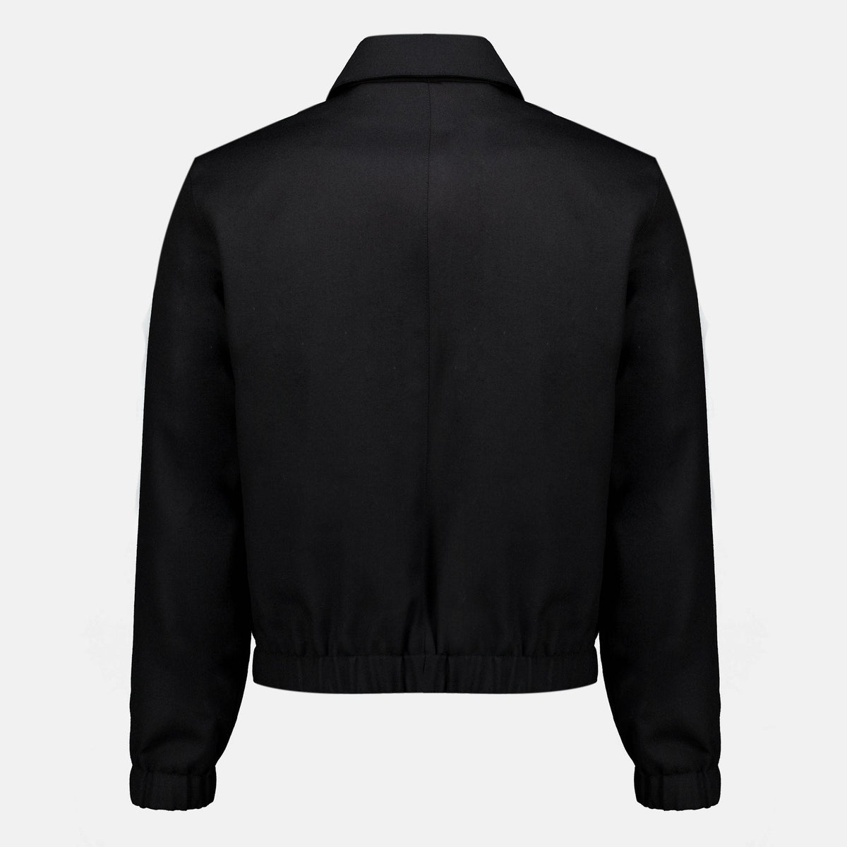 Giacca grigia in lana con zip