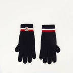 Bild von Tricolore Wollhandschuhen von Moncler für Herren - Saison Herbst-Winter 2025 - Vorderansicht