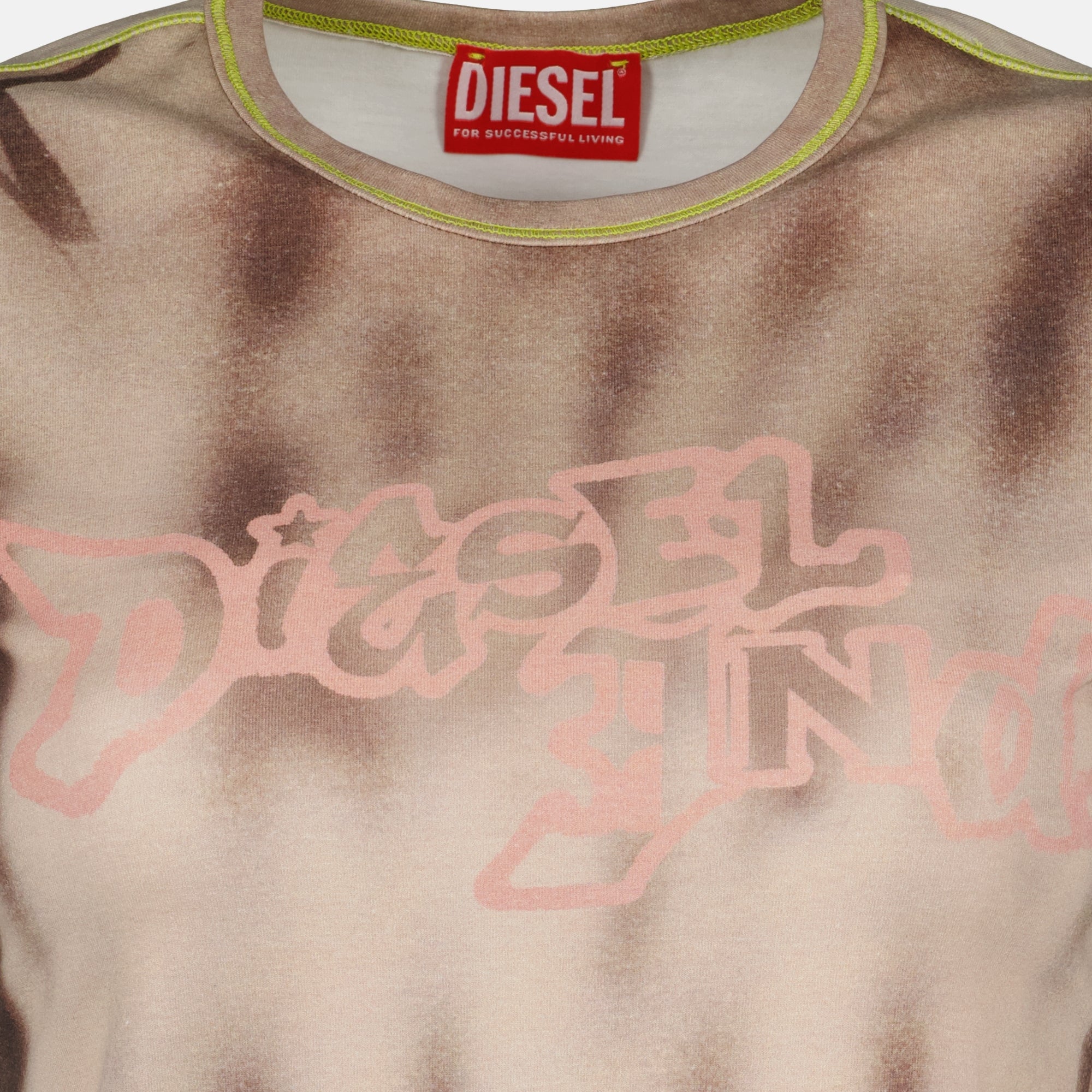 Diesel t-shirt, printed t-shirt, autumn-winter fashion, cotton t-shirt, slim fit t-shirt