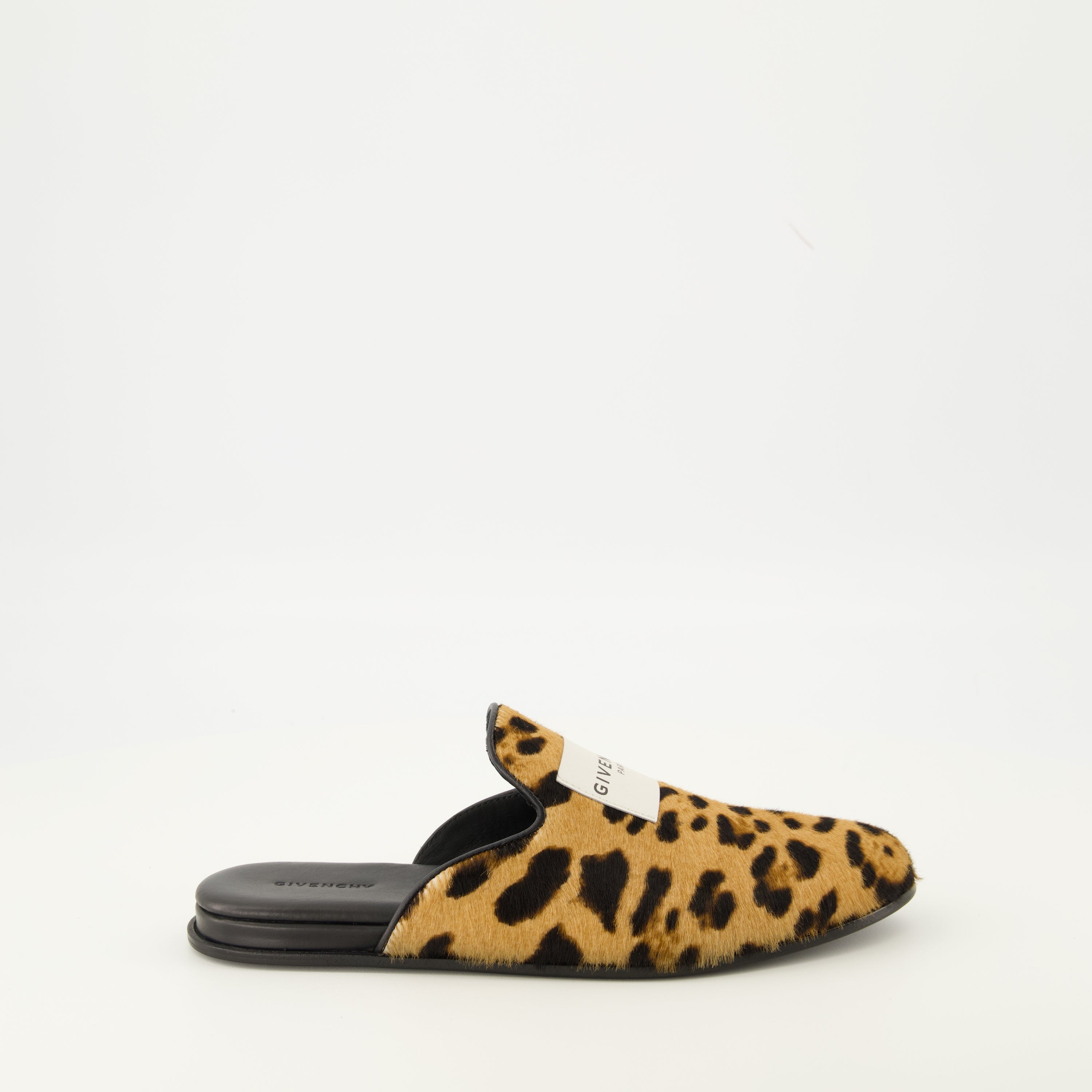 Givenchy mules, leopard print footwear, calf leather shoes, slip-on mules, Autumn-Winter collection