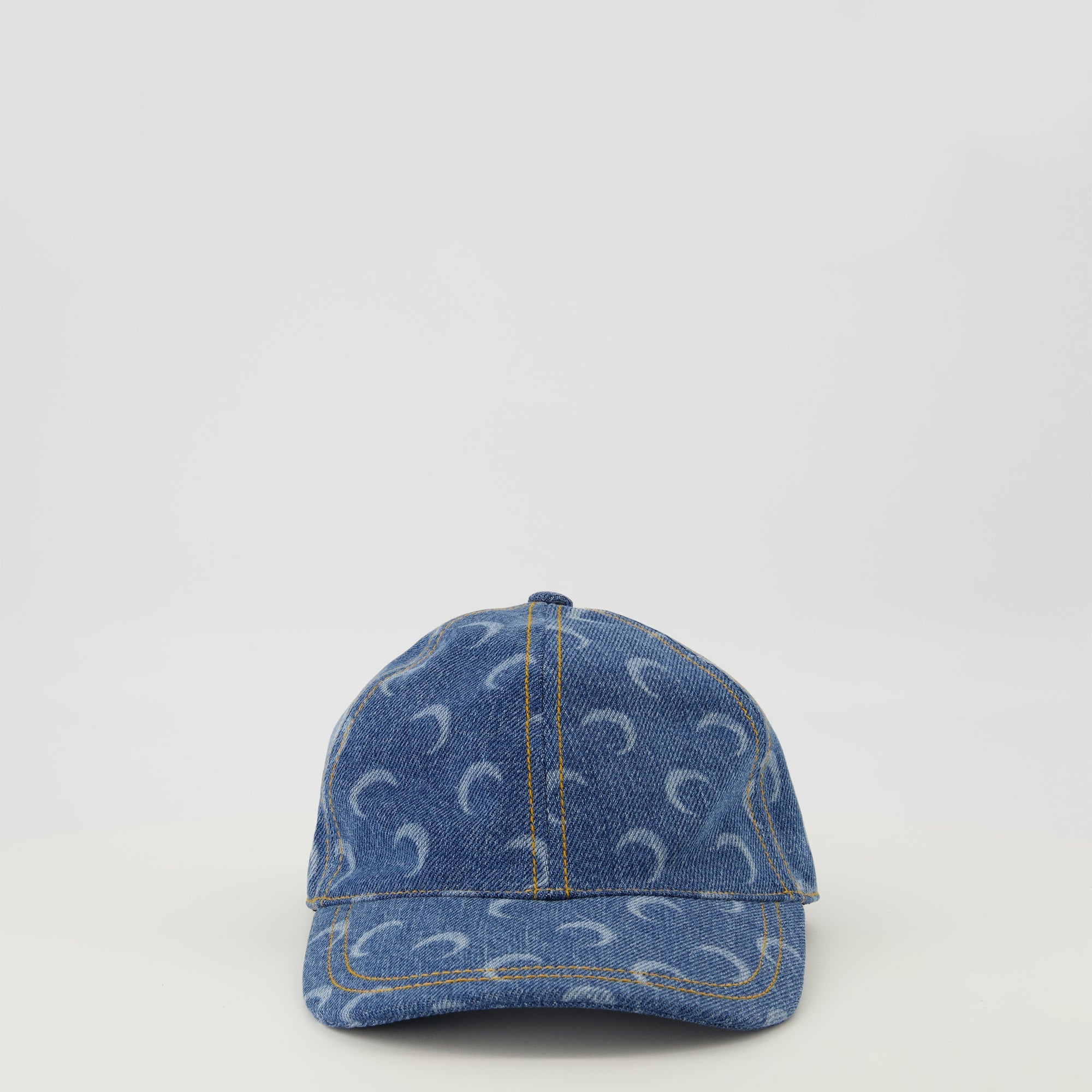 Moon cap, Marine Serre, denim accessory, unisex cap, Autumn-Winter collection 2025