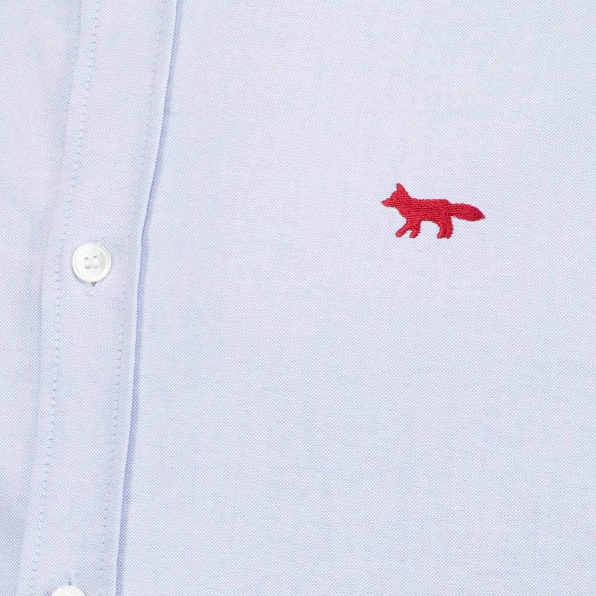 Blue Cotton Shirt - Maison Kitsuné