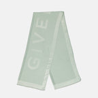 女性用のジバンシーの4Gグリーンスカーフの画像 - 2025年春夏シーズン - 前面ビュー