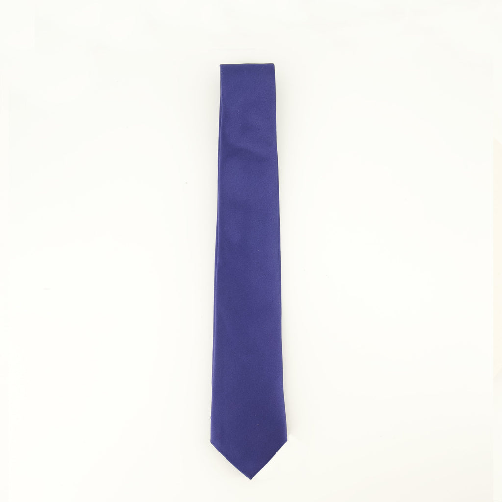 Corbata de seda azul