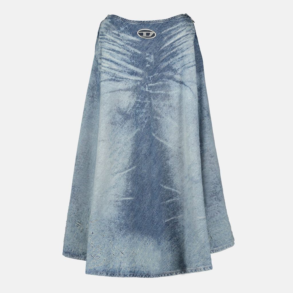Diesel skirt, denim skirt, faded blue skirt, autumn winter fashion, contemporary women's wear