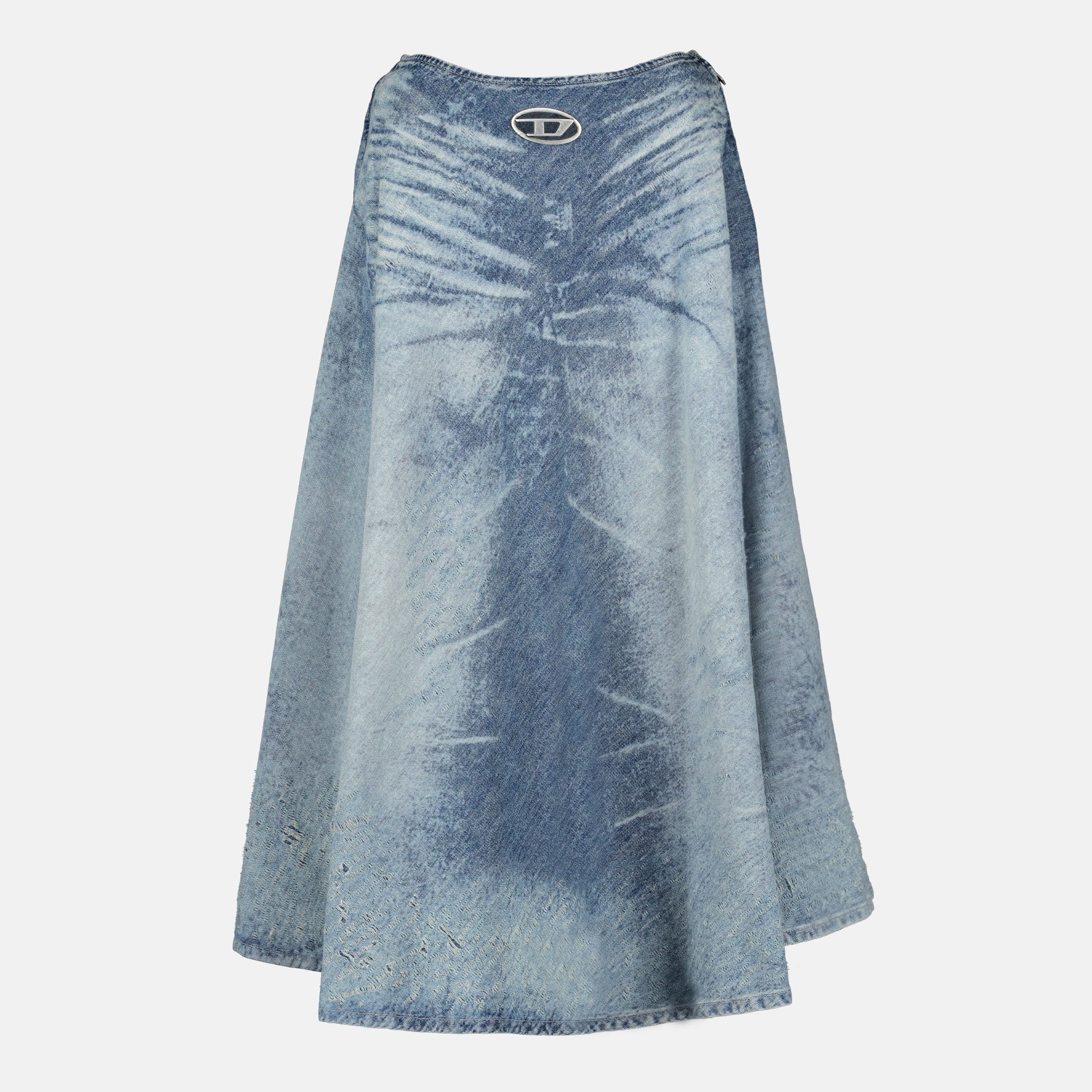 Diesel skirt, denim skirt, faded blue skirt, autumn winter fashion, contemporary women's wear