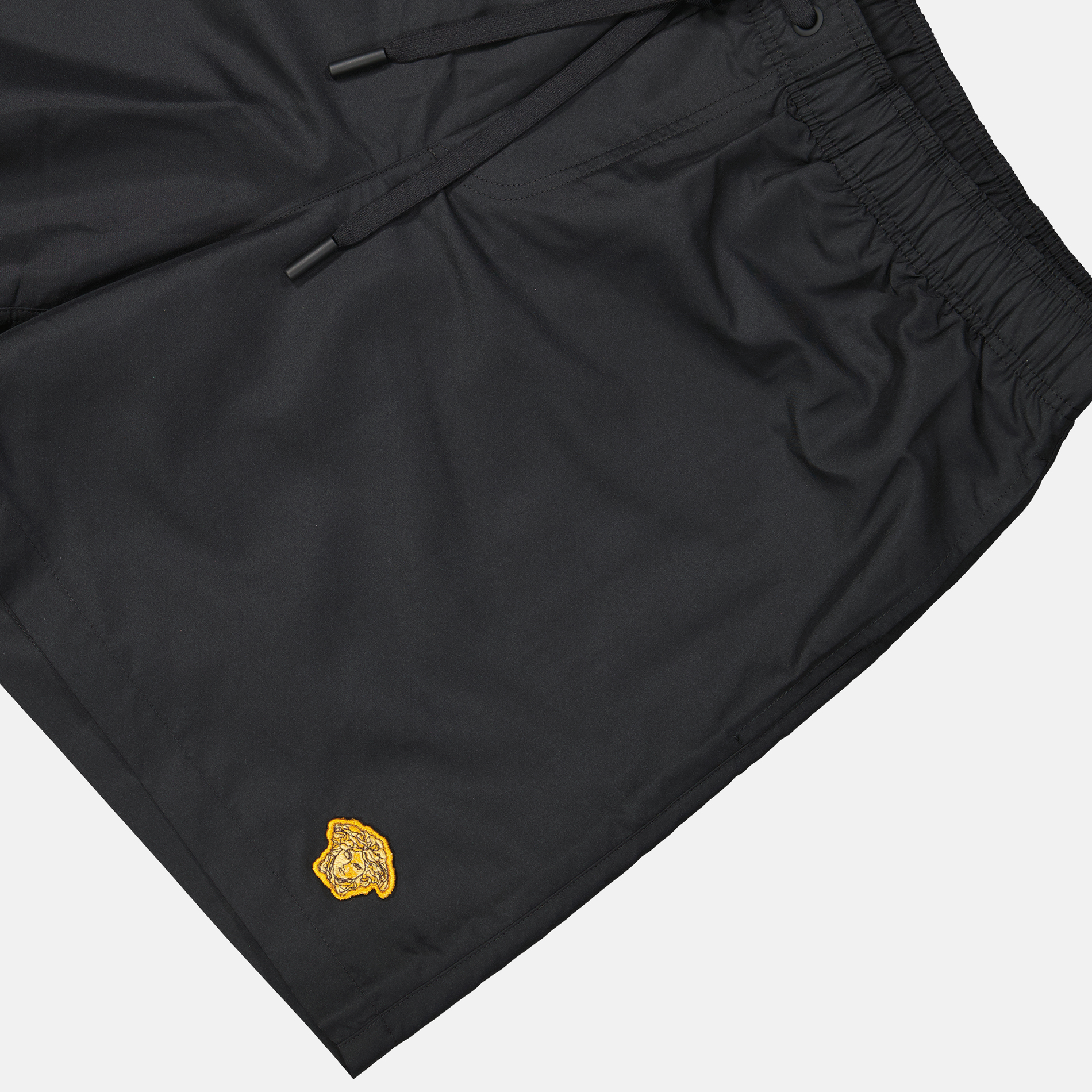 swim shorts, black swimwear, polyester shorts, Medusa shorts, beachwear