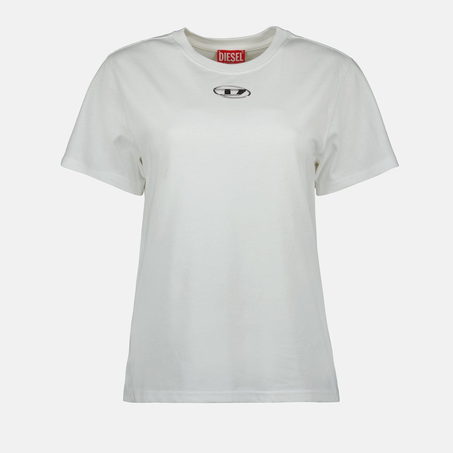 White T-Shirt, Cotton T-Shirt, Logo T-Shirt, Casual Wear, Spring-Summer Collection