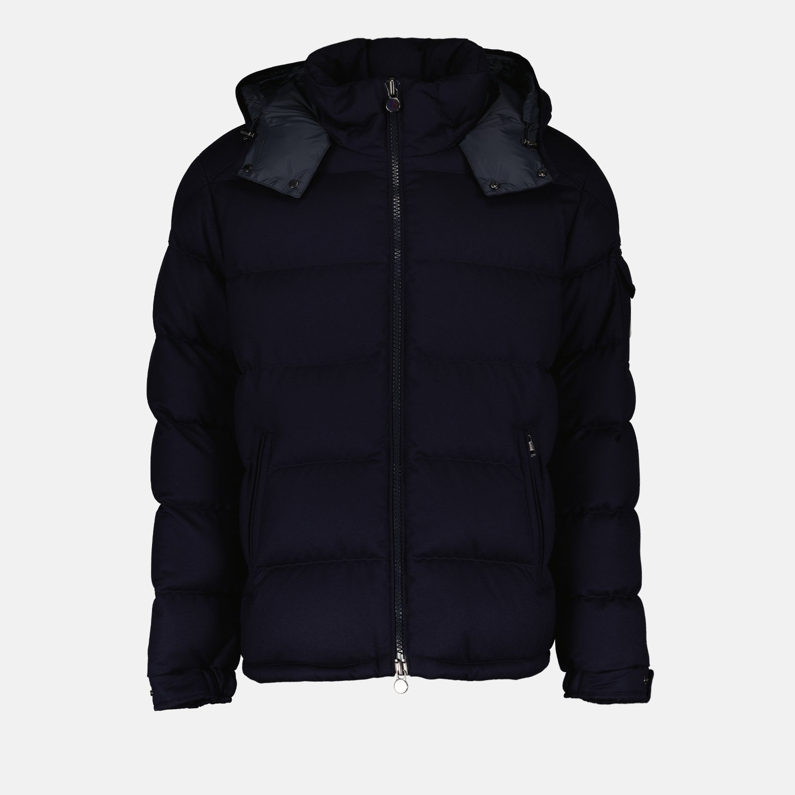 Montgenevre, Wool Puffer Jacket, Moncler, Navy Jacket, Luxury Winter Wear