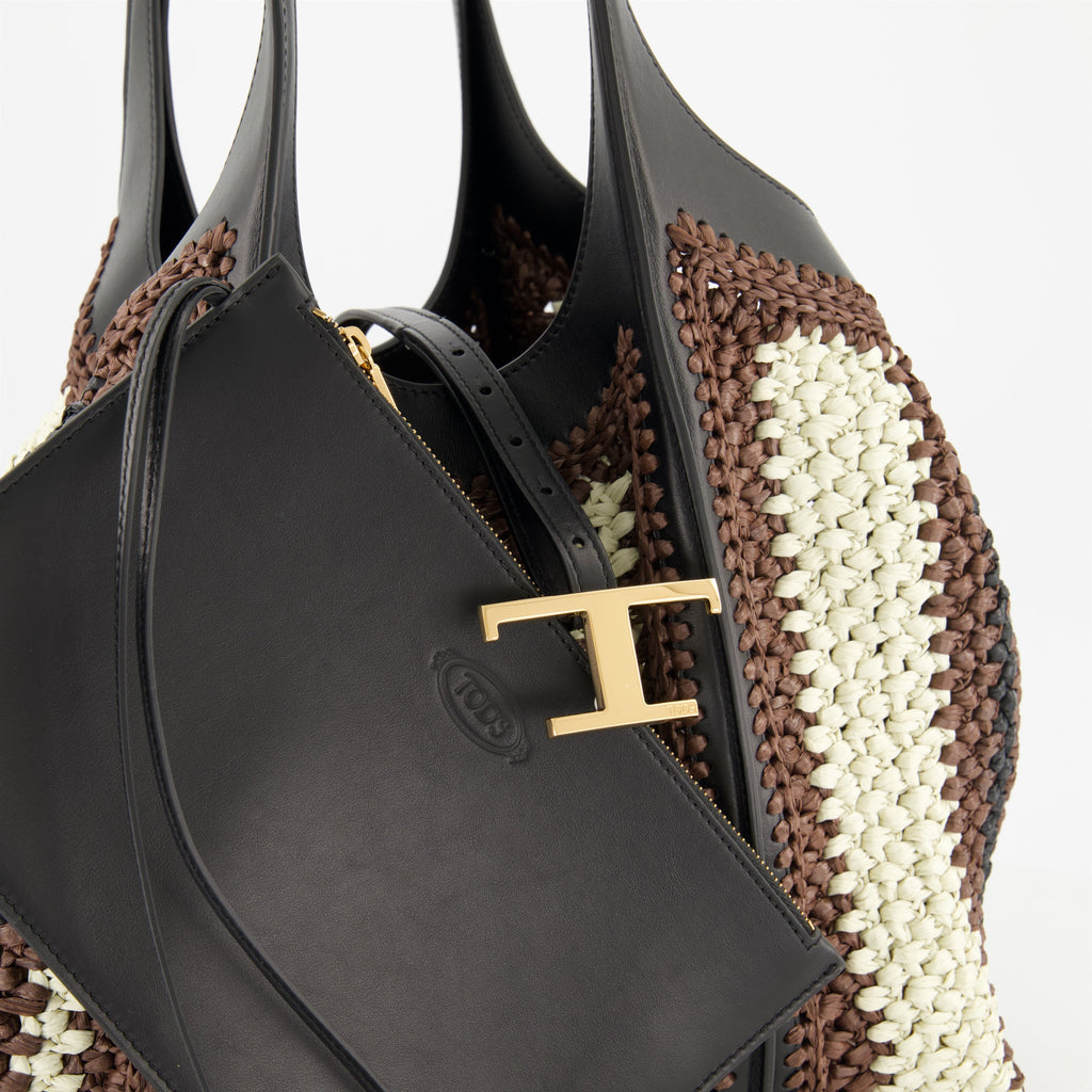 Timeless Cabas, Tod's bag, raffia handbag, luxury accessories, designer tote