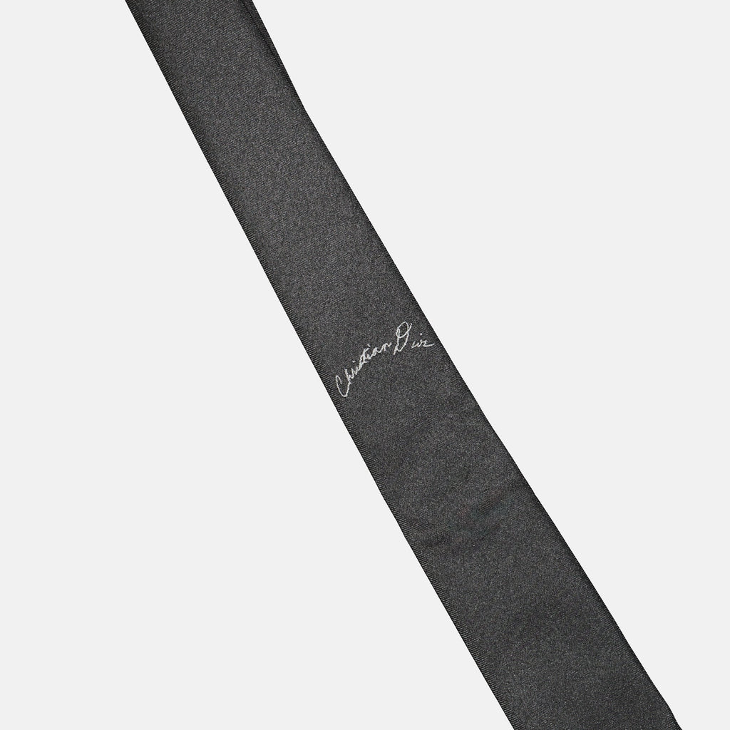 Dior tie, black jacquard tie, luxury silk tie, Autumn-Winter 2024, elegant men's accessories