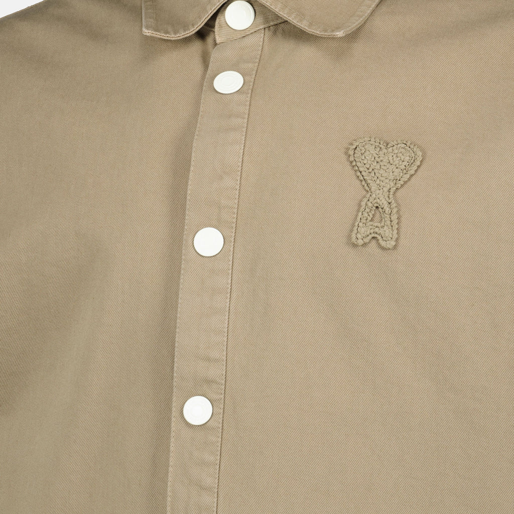 Beige Cotton Overshirt