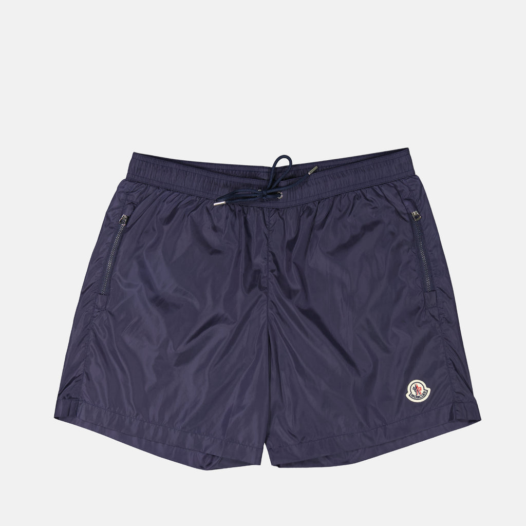 swim shorts, Moncler swimwear, navy swim shorts, men's swimwear, designer swim shorts