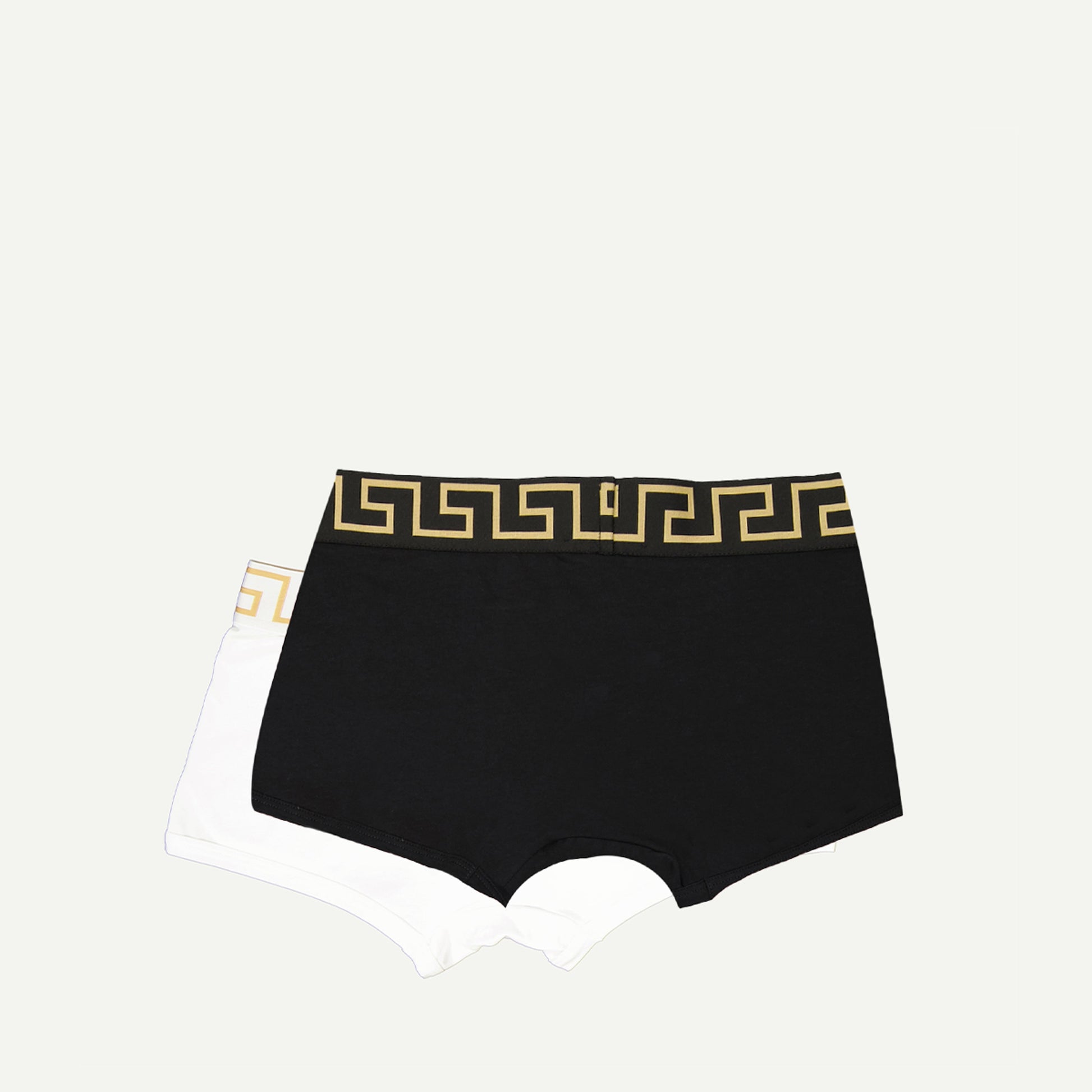 Versace boxers, Medusa Greca, cotton elastane blend, black and white boxers, Autumn-Winter 2024 collection