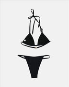 Dolce & Gabbana, luxury bikini, black bikini, beachwear, designer swimwear