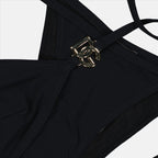 Dolce & Gabbana, luxury bikini, black bikini, beachwear, designer swimwear