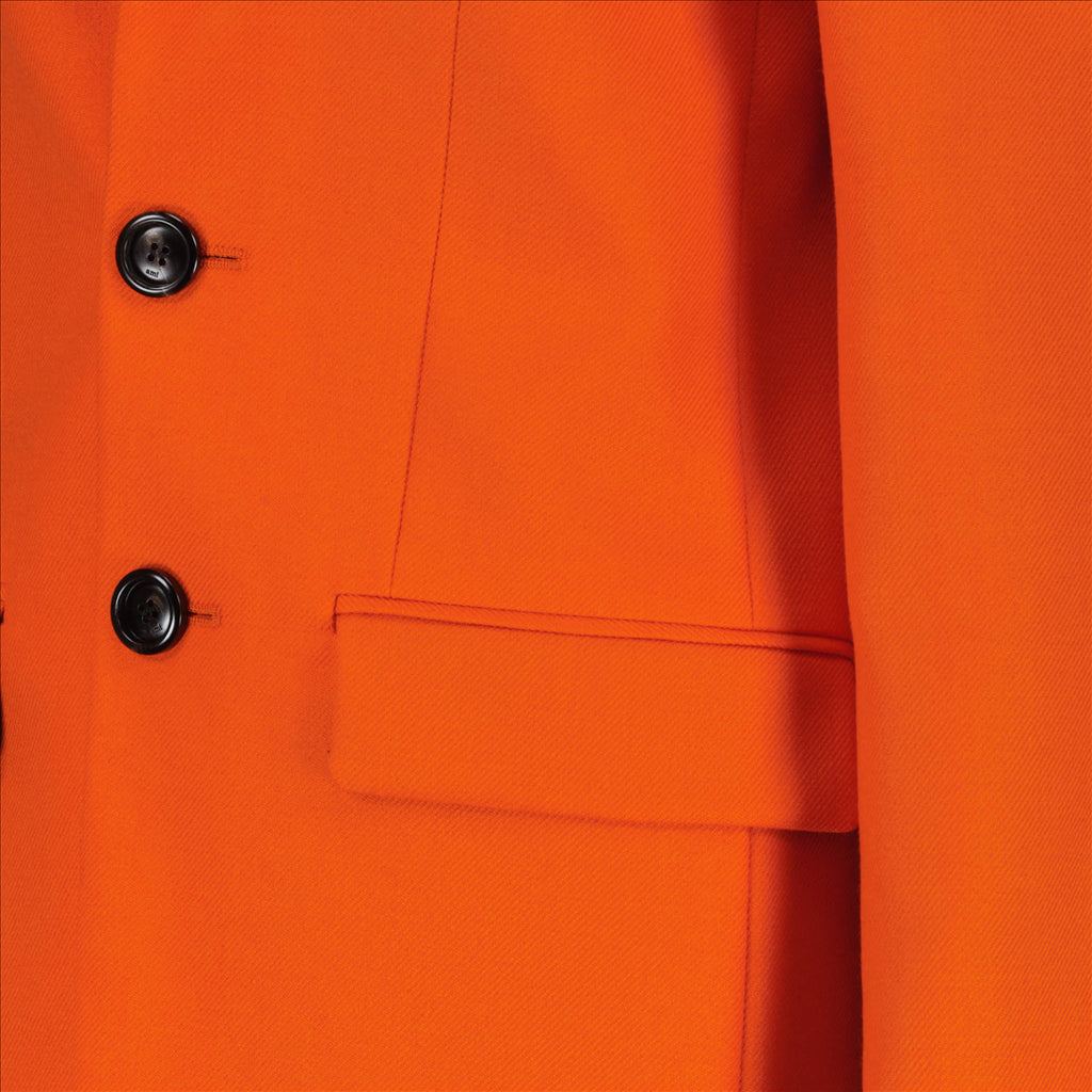 Unisex Blazer, AMI Paris Blazer, Orange Wool Blazer, Luxury Blazer, Elegant Jacket