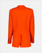 Unisex Blazer, AMI Paris Blazer, Orange Wool Blazer, Luxury Blazer, Elegant Jacket