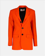 Unisex Blazer, AMI Paris Blazer, Orange Wool Blazer, Luxury Blazer, Elegant Jacket