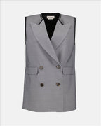 Imagen del blazer sin mangas de Alexander McQueen para mujeres - Temporada Otoño-Invierno 2022 - Vista frontal