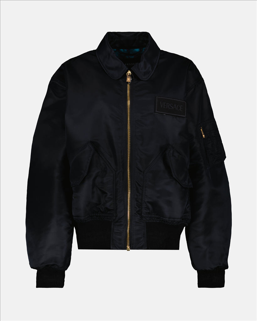 Bomber Jacket, Versace Men, Luxury Jacket, Men's Fashion, Black Jacket