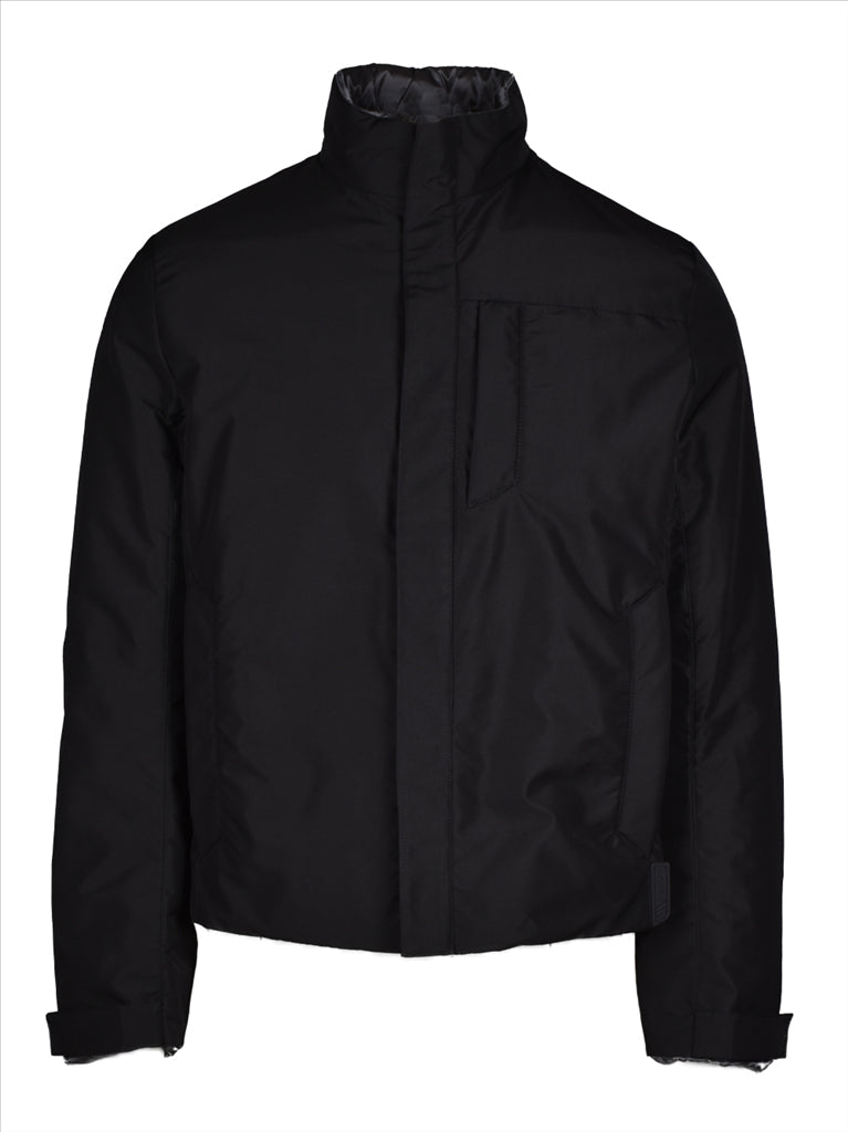 Prada Grey Reversible Jacket, Luxury Men's Outerwear, High-end Fashion, Men's Reversible Jacket, Premium Men's Jacket