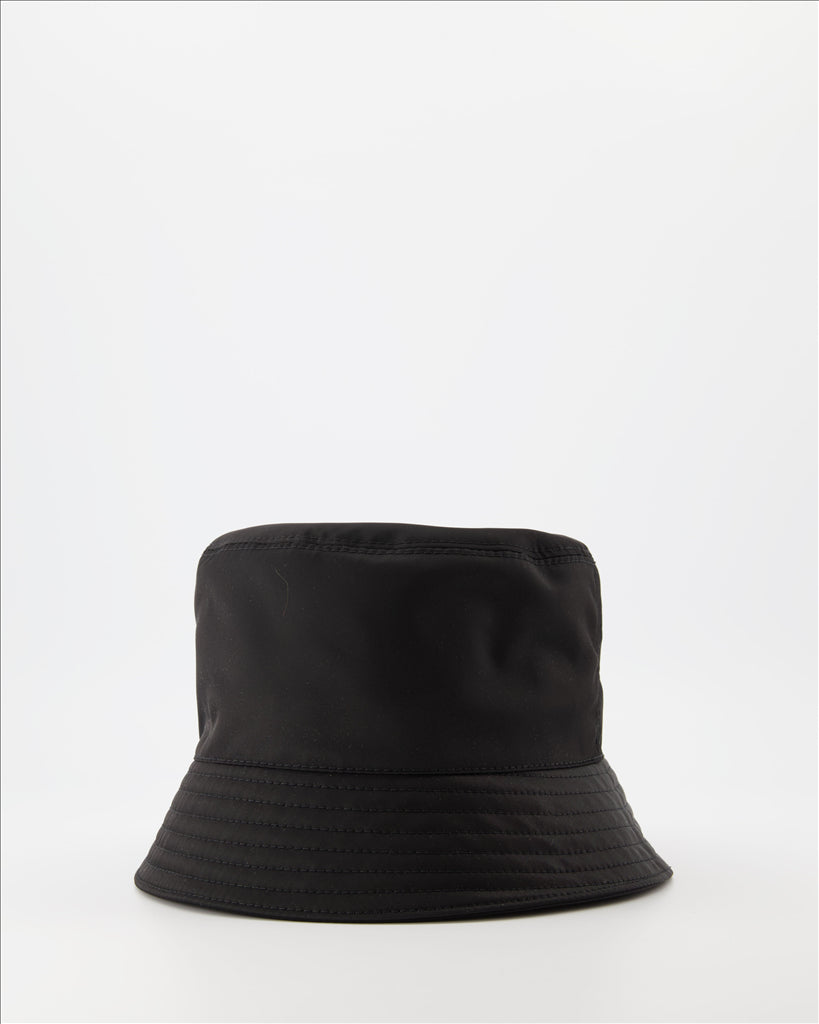 Prada bucket hat, Re-Nylon hat, black bucket hat, luxury accessories, sustainable fashion