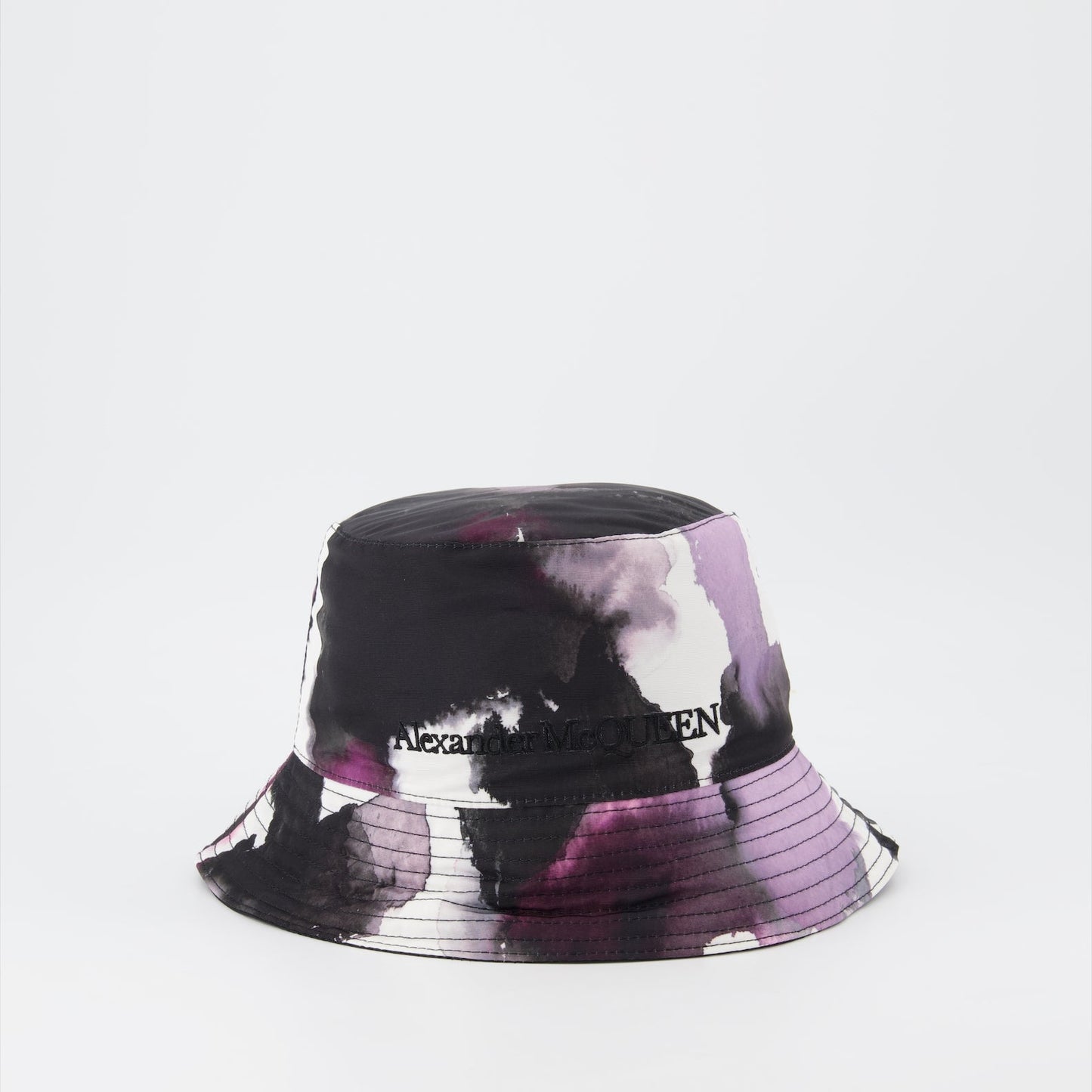 Alexander McQueen, reversible hat, watercolour graffiti hat, luxury fashion, women's accessories