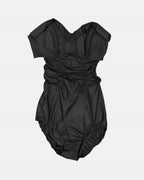 Maison Margiela Bodysuit, Ruched Black Bodysuit, Elegant Women's Bodysuit, Chic Women's Bodysuit, Luxury Women's Bodysuit