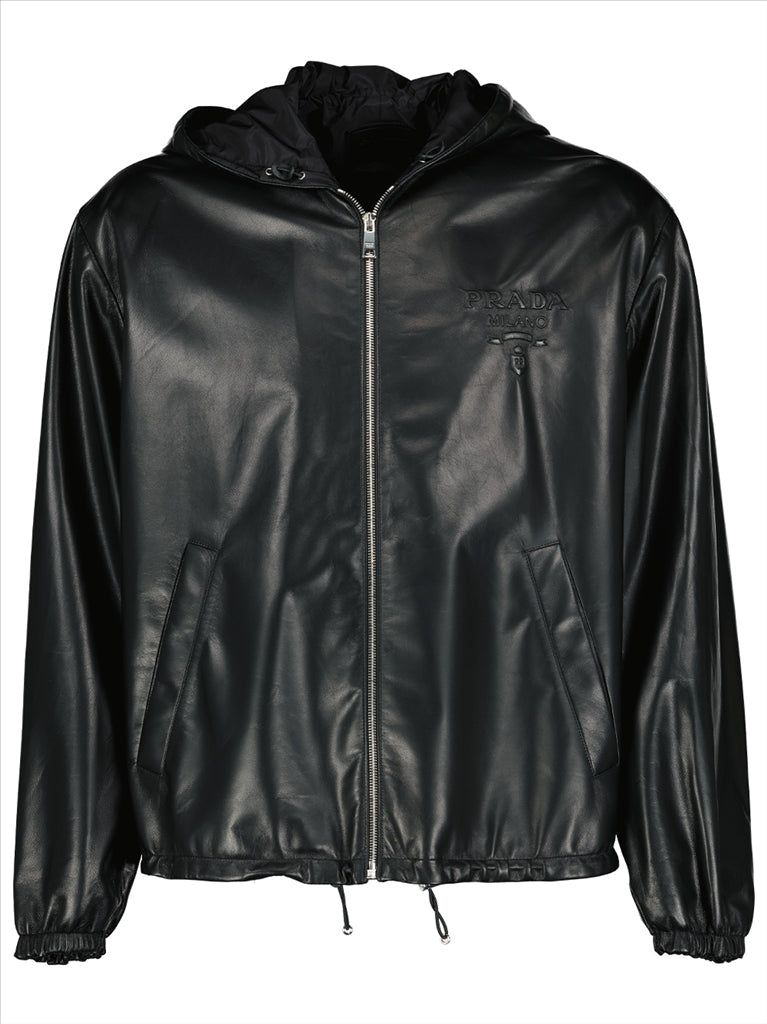 Prada, leather bomber, luxury, fashion, haute couture