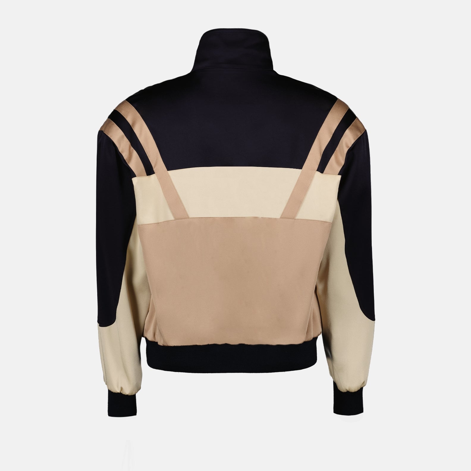 Saint Laurent, luxury bomber jacket, crêpe satin jacket, high-end menswear, designer outerwear